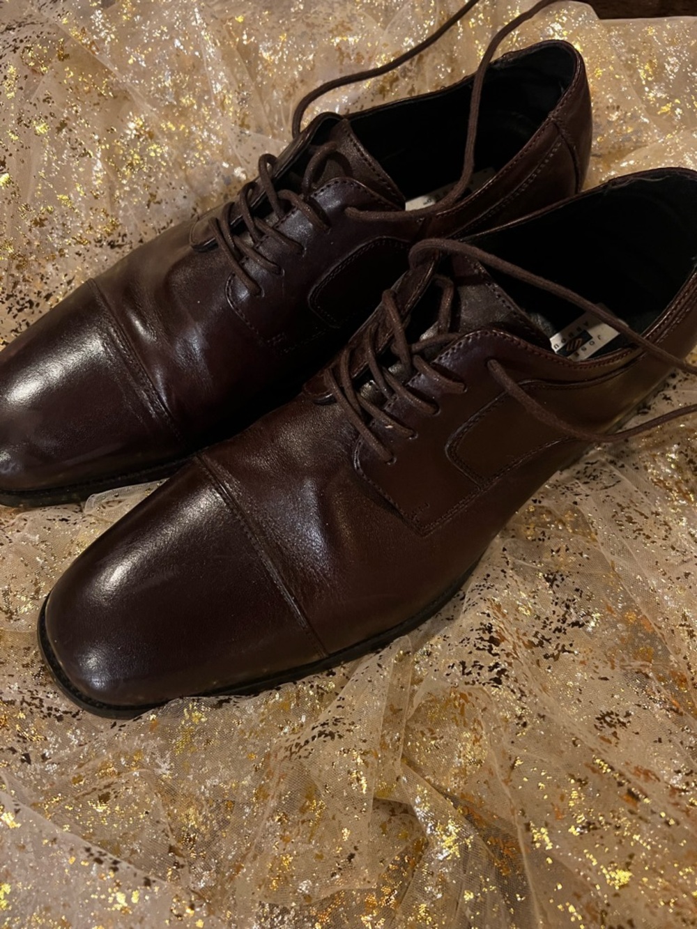 Joseph Abboud Dark Brown Leather Derby Dress Shoes